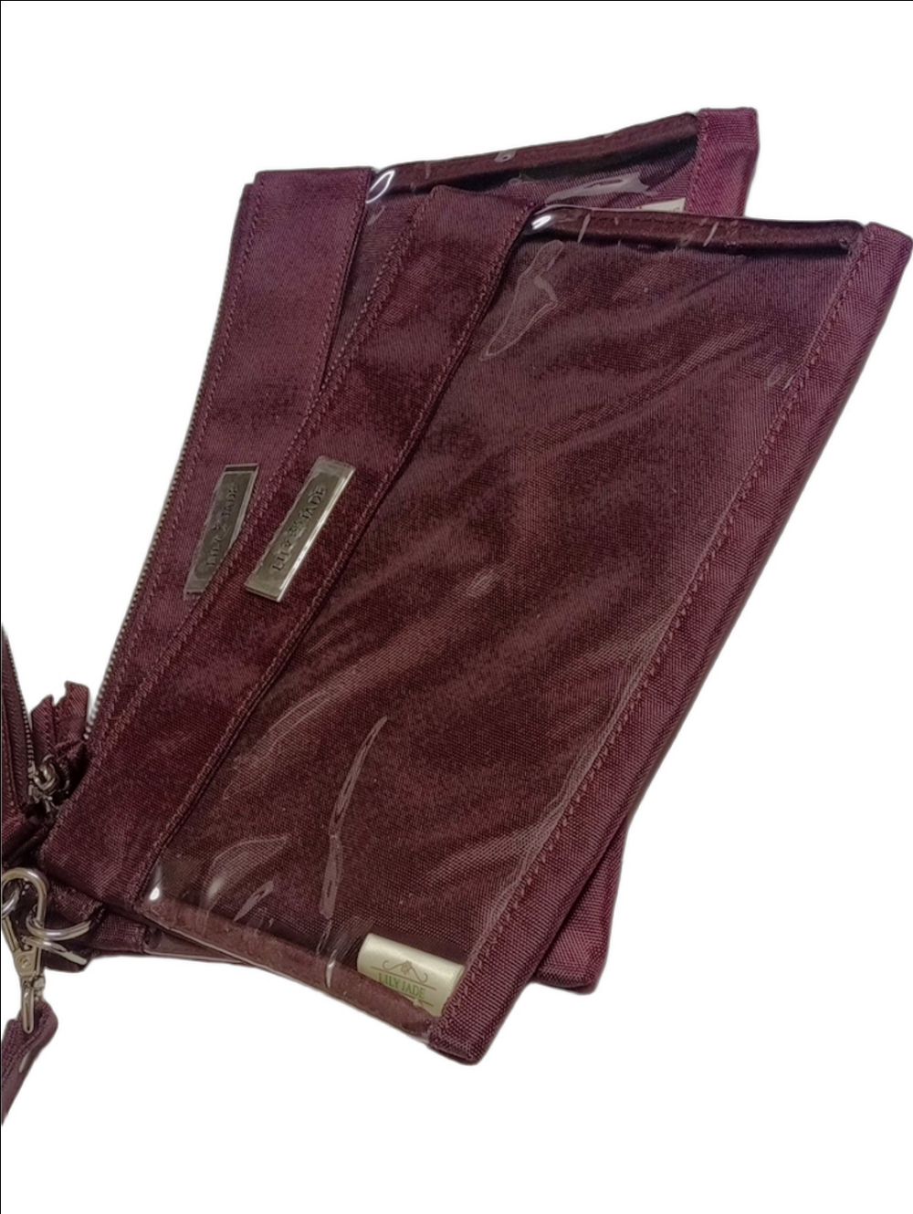 🆕 LILY & JADE MAROON RUBY ZIPPERED SET OF 3 PACKING TRAVEL ORGANIZING BAGS - Picture 6 of 10